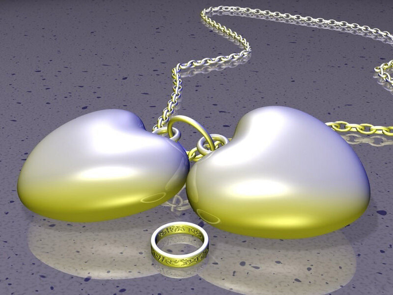 Two Heart Pendants