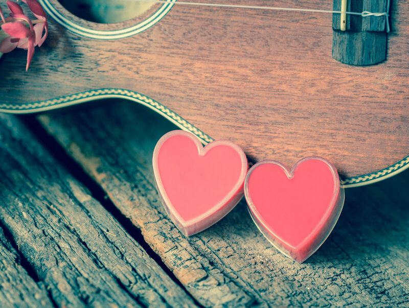 Two Heart-shaped Candles — Pink