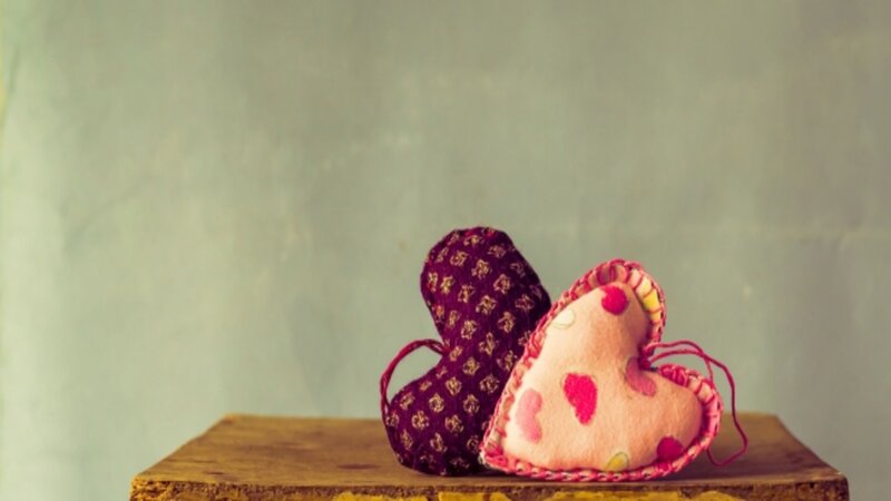 Two Heart-shaped Pillows — Pink