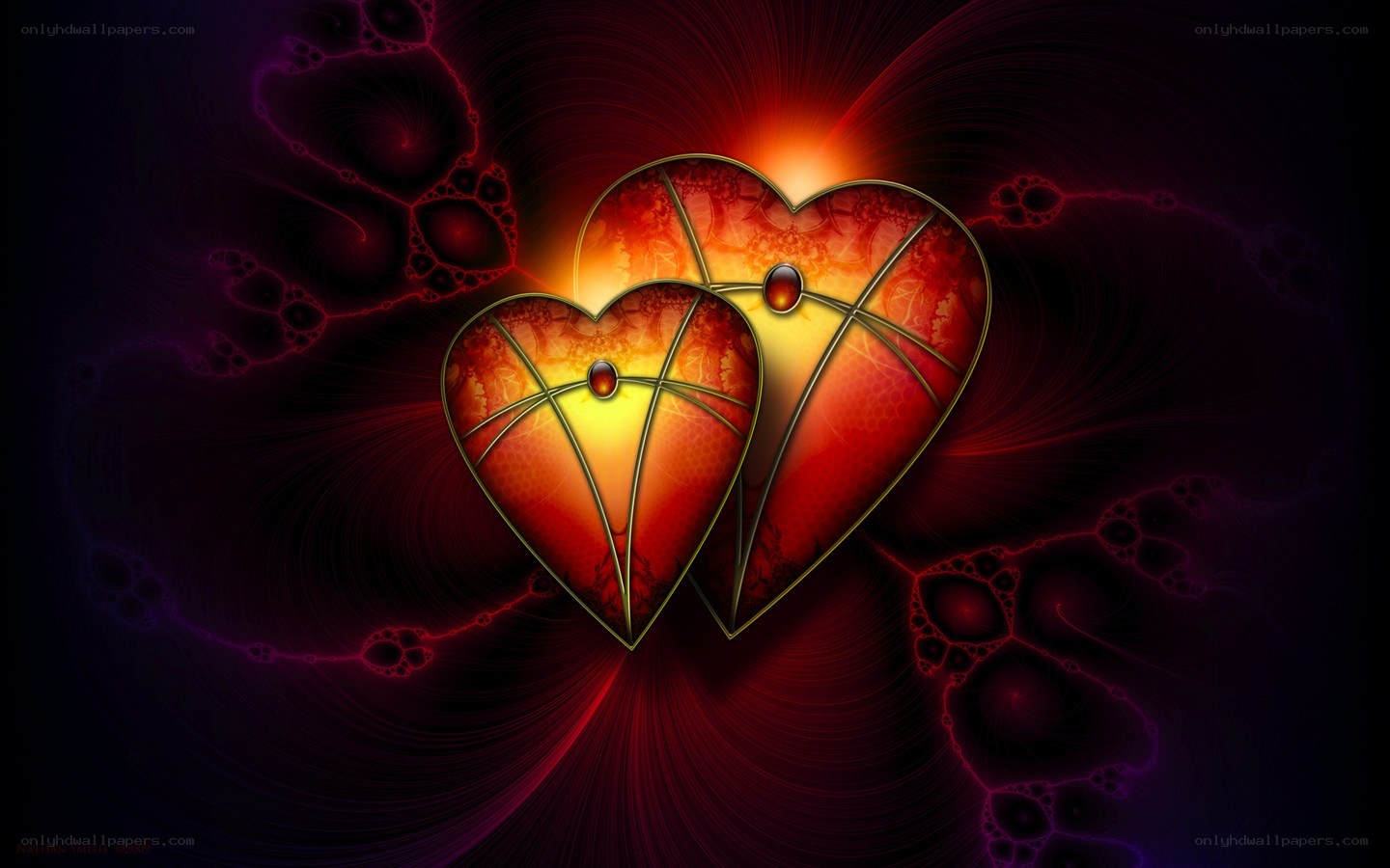 Two hearts in fractal art