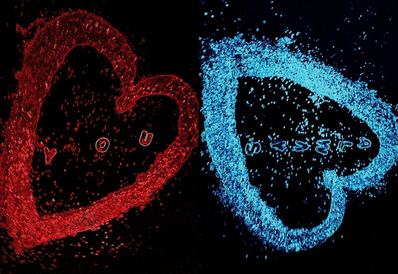 Two Hearts Made of Particles