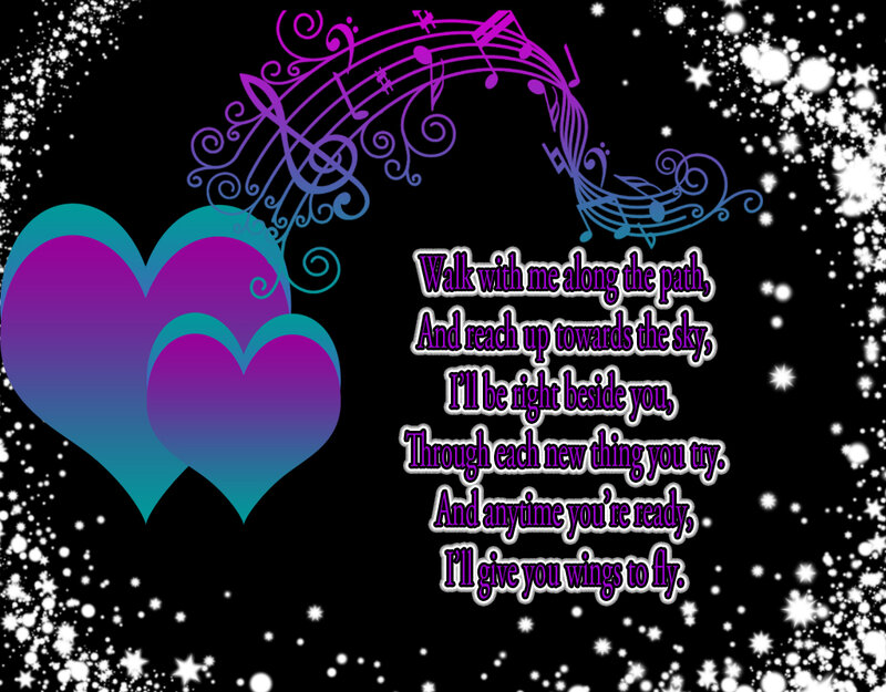 Two Hearts with Music Notes