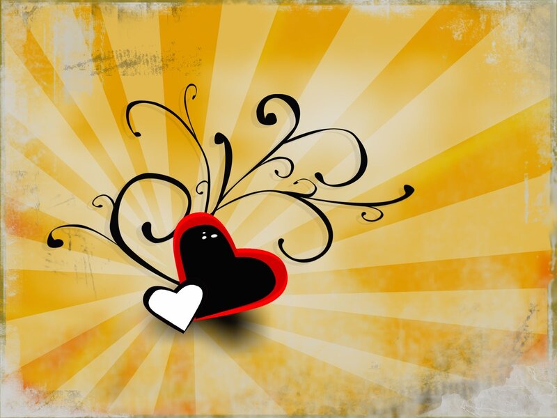 Two Hearts with Swirls