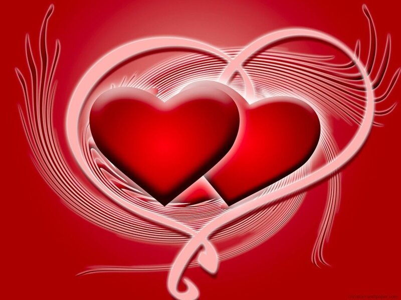 Two hearts with wings