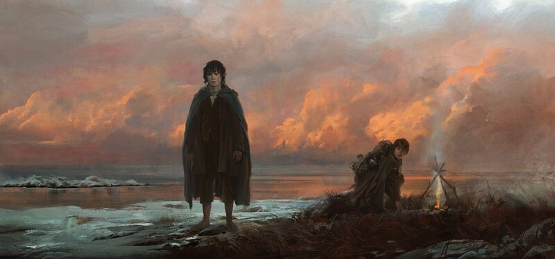 Two Hobbits on a Shore