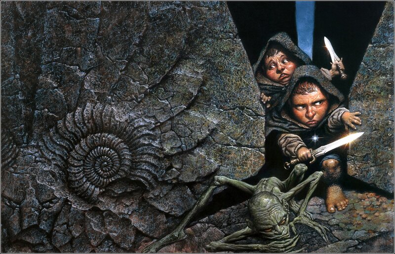 Two Hobbits with Knives