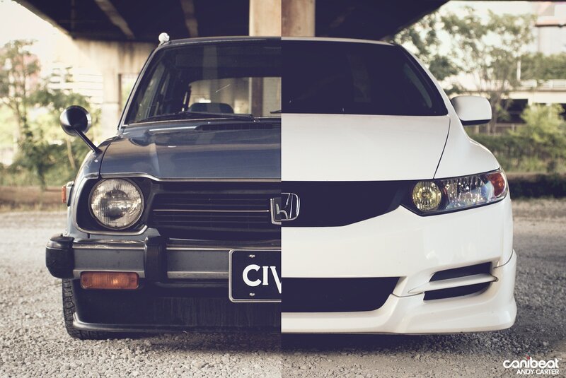 Two Honda Civics