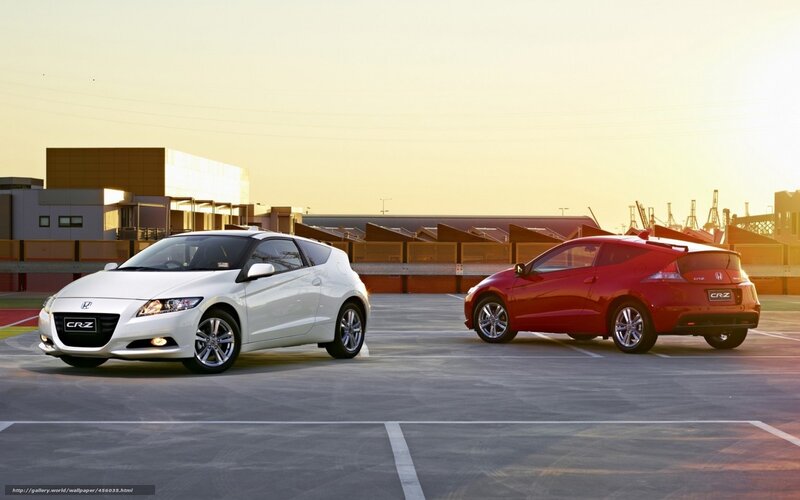 Two Honda CR-Z cars at sunset