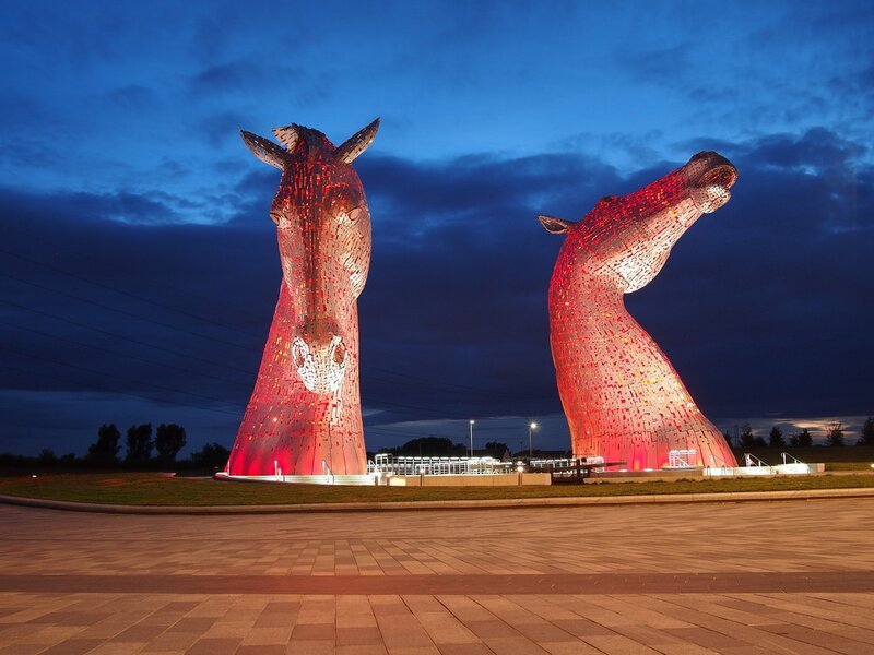 Two Horse-head Sculptures