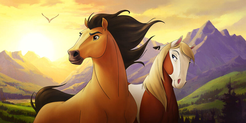 Two Horses in Mountains
