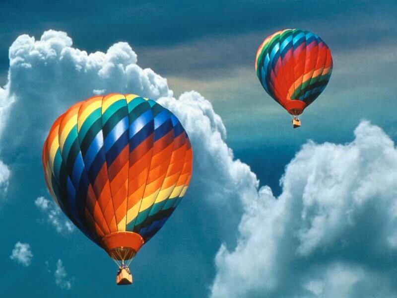 Two Hot Air Balloons