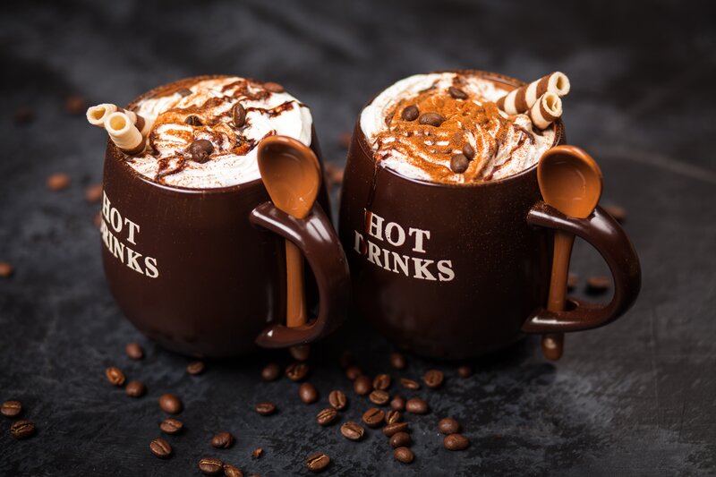 Two Hot Chocolate Drinks