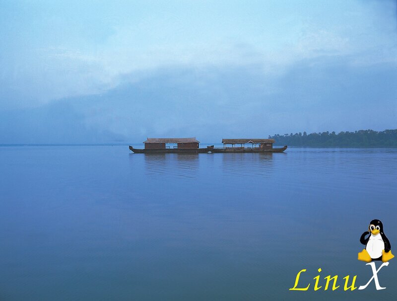 Two Houseboats on Lake