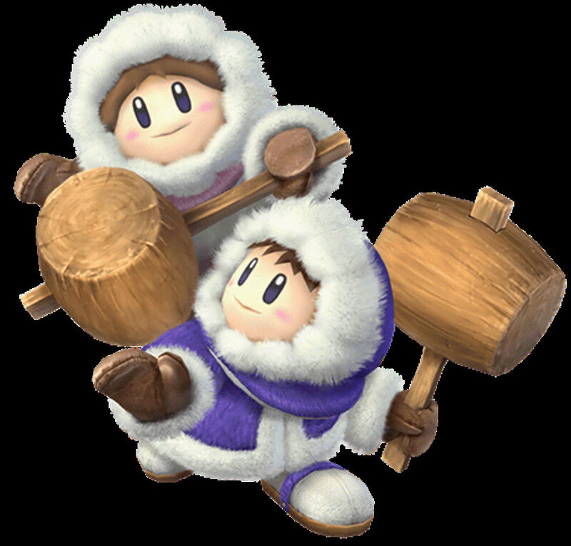 Two ice climbers with hammers
