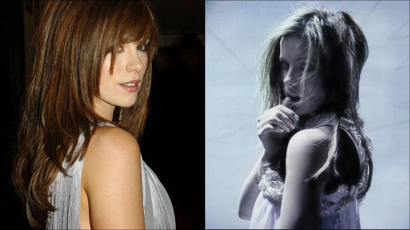 Two images of a woman