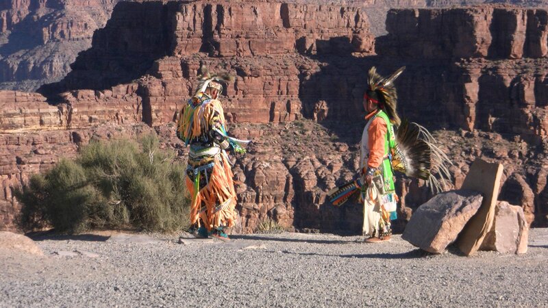 Two Indigenous Dancers — Brown