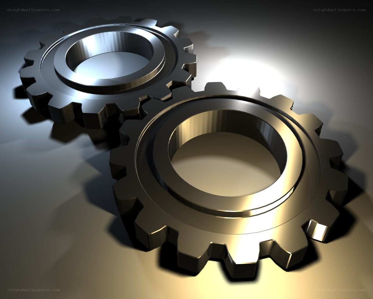 two interlocking gears
