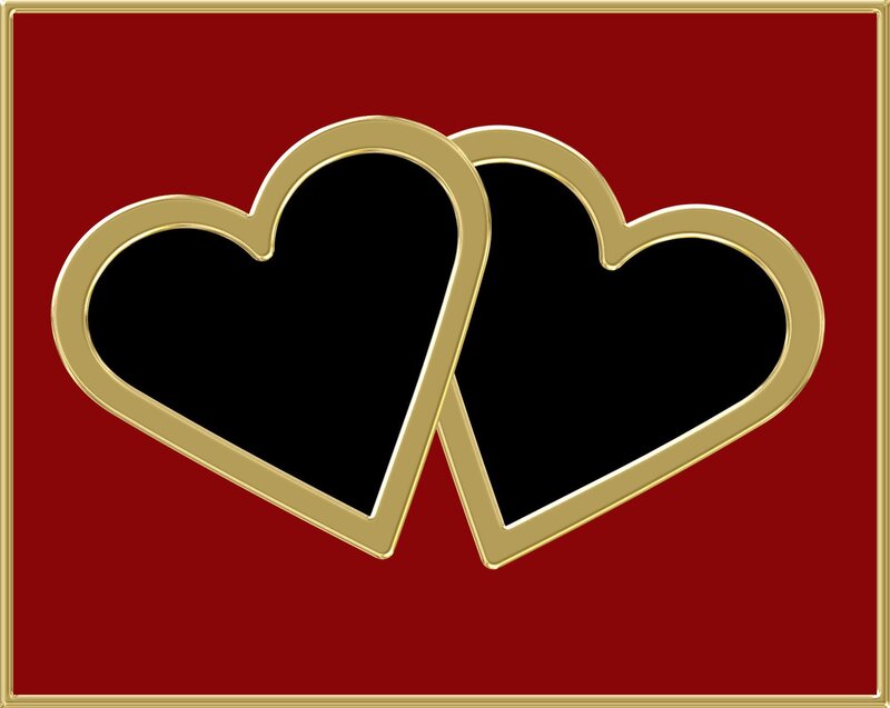 Two interlocking hearts