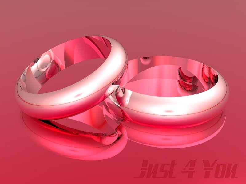 Two interlocking rings