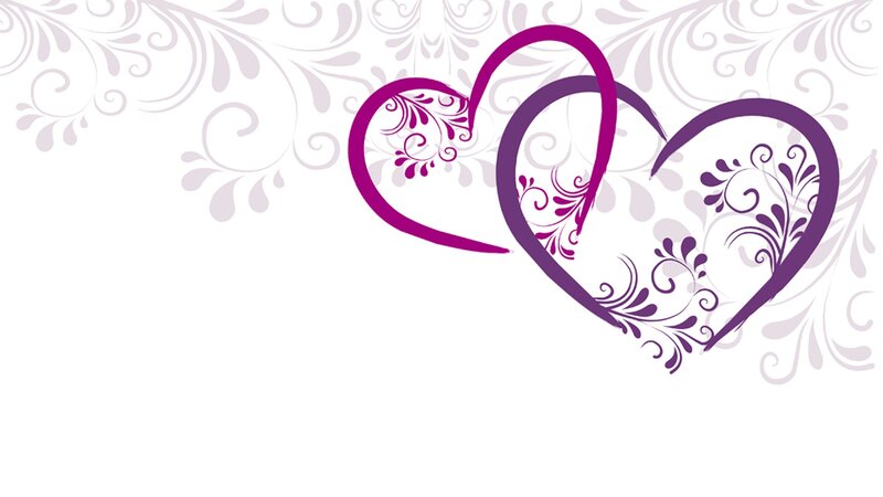 Two Intertwined Hearts — Purple