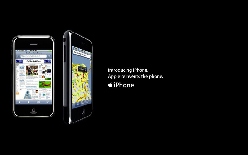 Two IPhones on Black