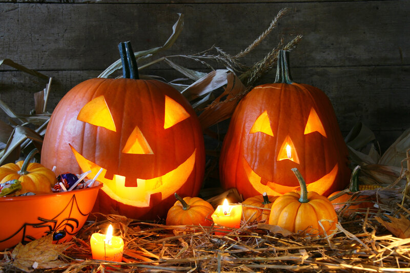 Two Jack-o'-lanterns — Orange