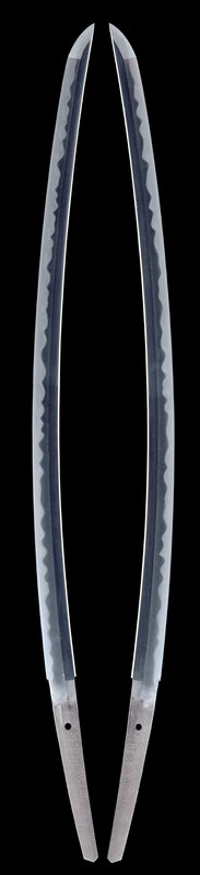 Two Japanese swords side by side