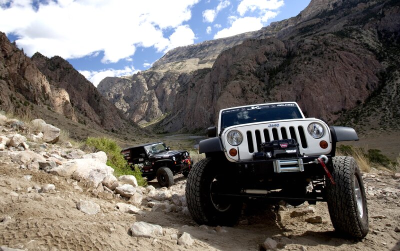 Two Jeeps in Canyon
