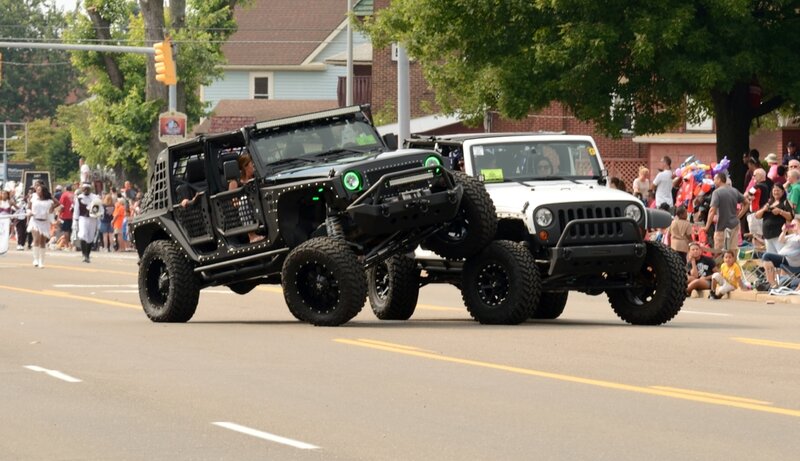 Two Jeeps in Parade