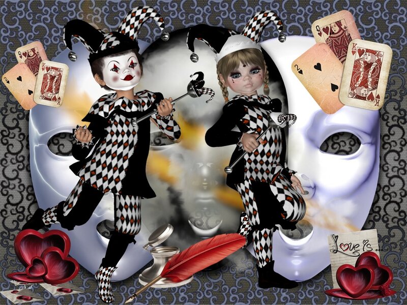 Two Jester Dolls