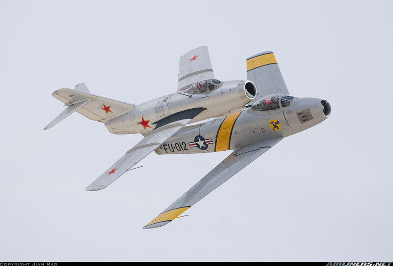 Two Jet Aircraft in Flight