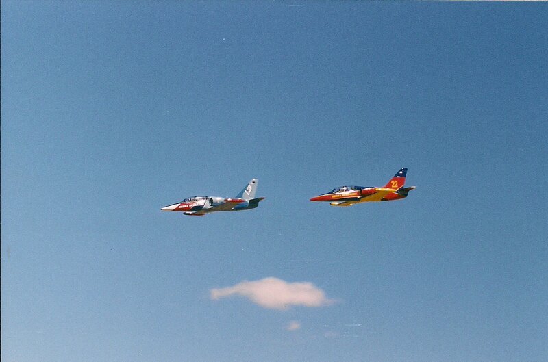 Two Jet Planes Flying