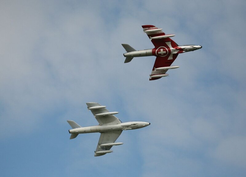 Two Jet Planes in Flight