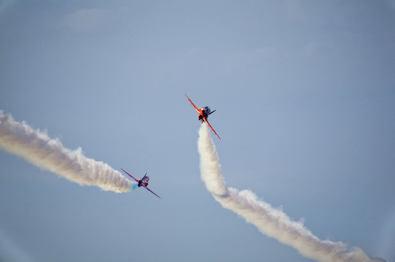 Two Jets in Formation — Blue