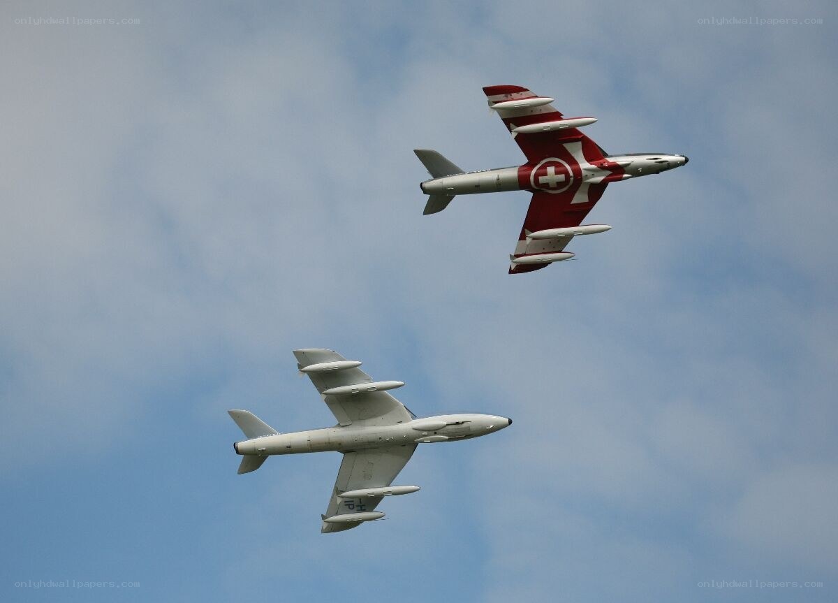 Two jets in formation flight