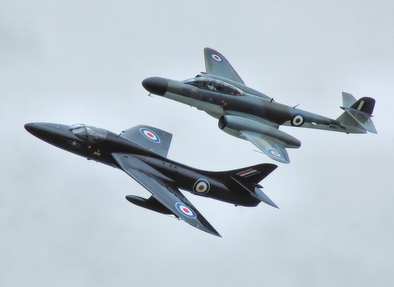 Two jets in formation flight
