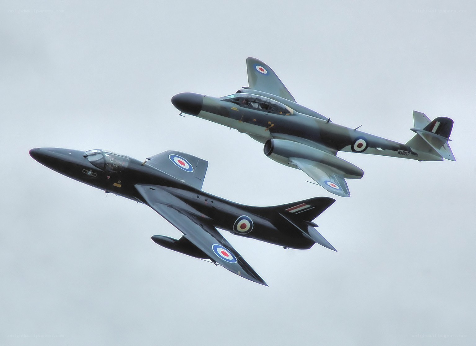 Two jets in formation flight