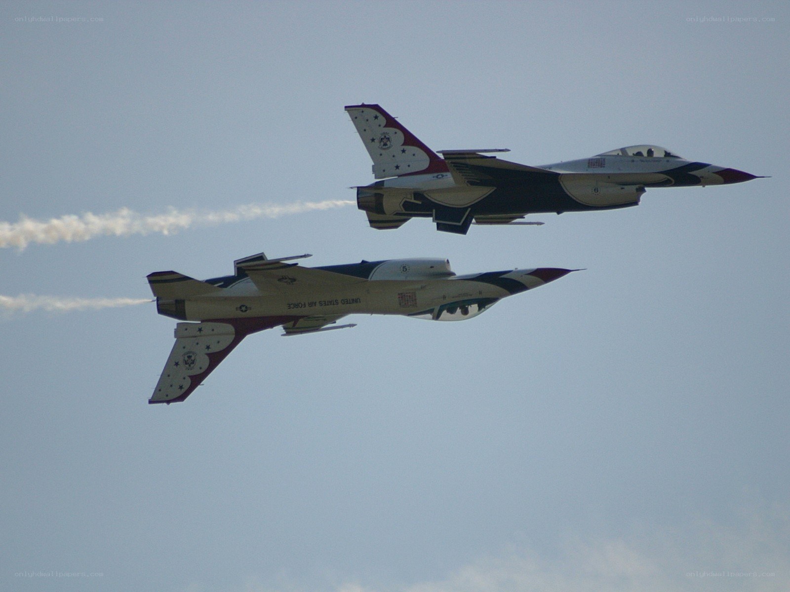 Two jets in formation flight