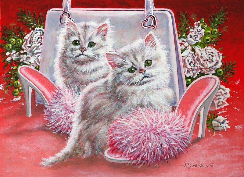 Two Kittens in High Heels