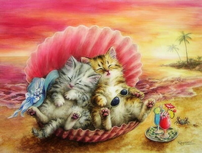 Two Kittens in Shell