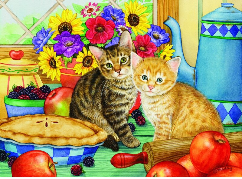 Two Kittens on Table