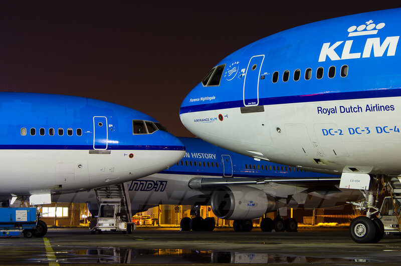 Two KLM Airplanes