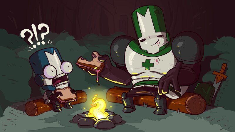Two Knights at Campfire
