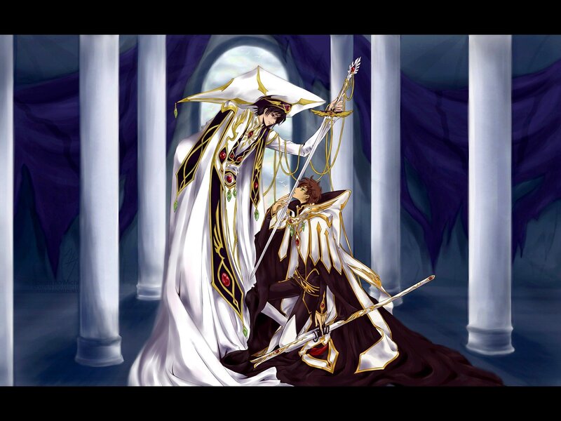 Two knights in a grand hall
