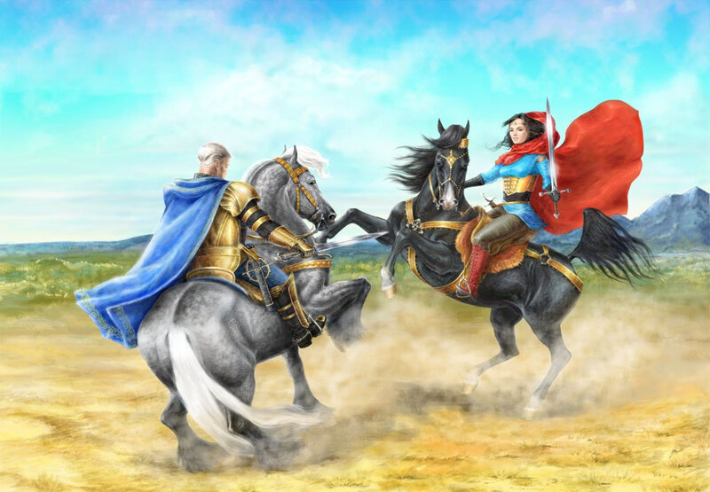 Two Knights on Horseback