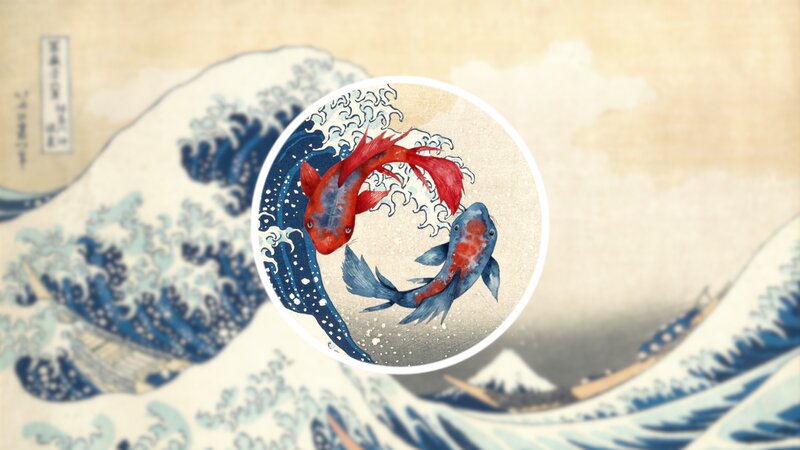 Two Koi Fish in Circle