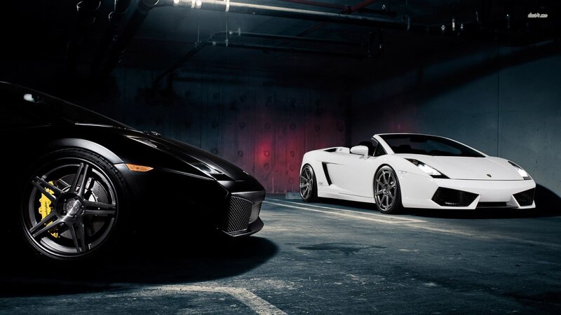 Two Lamborghini Cars — Black, Dramatic