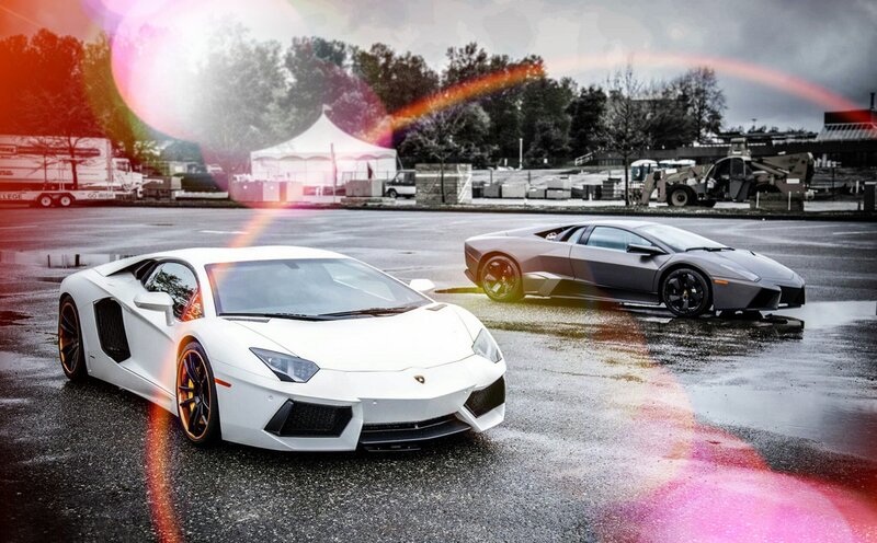 Two Lamborghini Cars — White
