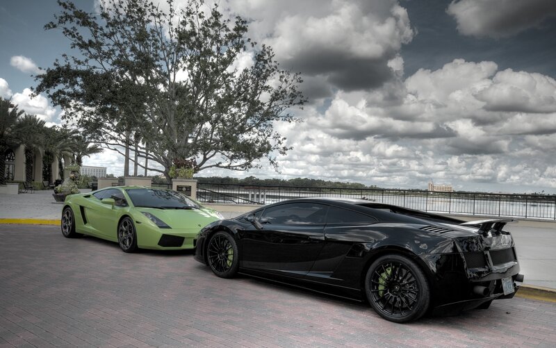 Two Lamborghini sports cars