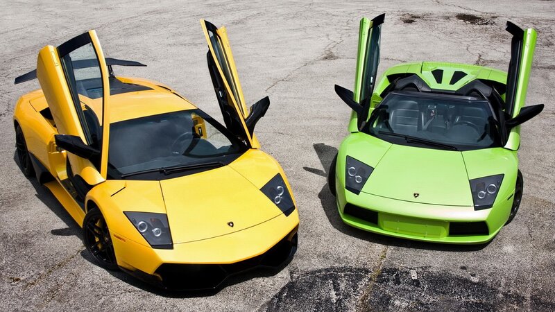Two Lamborghini sports cars